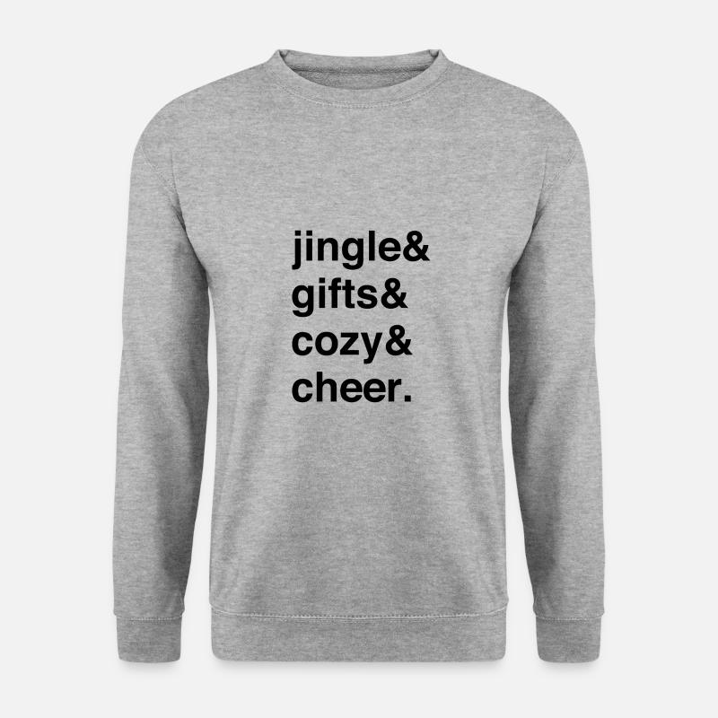Jingle with Festive Warmth - Unisex Pullover - Weißgrau meliert