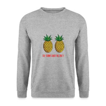 Sommer Sommer Sommer - Unisex Pullover - Weißgrau meliert - Vorne - Alina (178cm) & Michal (187cm)