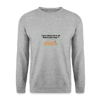 cats sleep - Unisex Sweatshirt - salt & pepper - Front - Alina (178cm) & Michal (187cm)