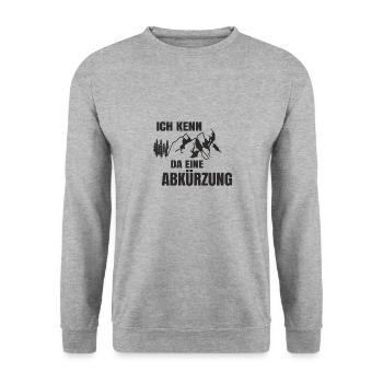 Ich kenn da eine Abkürzung - Unisex Pullover - Weißgrau meliert - Vorne - Alina (178cm) & Michal (187cm)