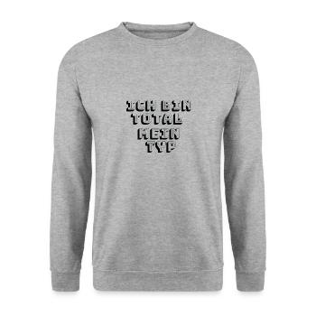 Ich bin total mein Typ - Unisex Pullover - Weißgrau meliert - Vorne - Alina (178cm) & Michal (187cm)