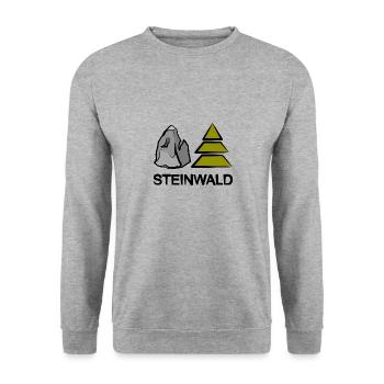 steinwald - Unisex Pullover - Weißgrau meliert - Vorne - Alina (178cm) & Michal (187cm)