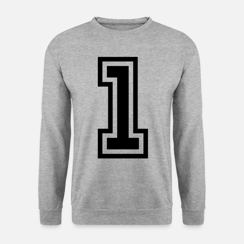 1 number symbol - Unisex Sweatshirt - salt & pepper