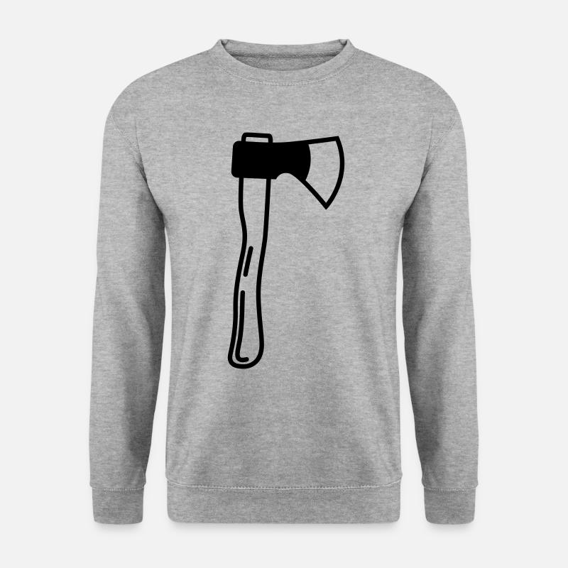 Axt Symbol - Unisex Pullover - Weißgrau meliert