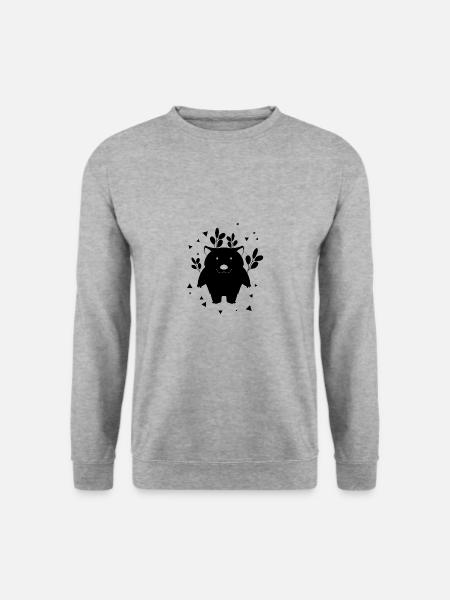 Bjørn Zoo Dyr Dyrenes Beskyttelse - Unisex sweater - hvidgrå meleret