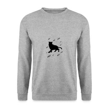 Tigre - Afrique - Nature sauvage - Safari - Conservation de la nature - Sweat-shirt Unisexe - gris chiné - Devant - Alina (178cm) & Michal (187cm)