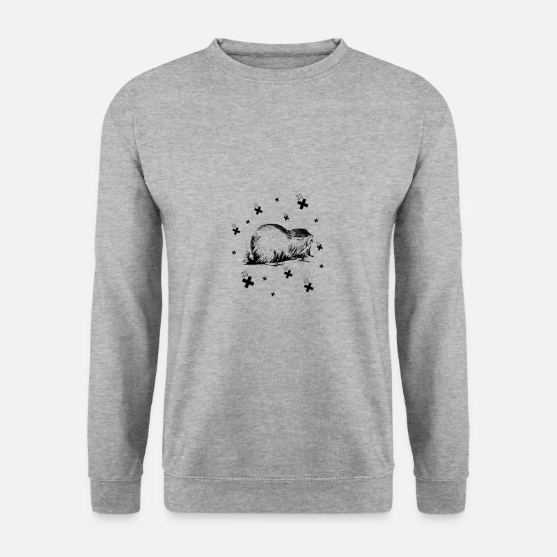Marder Hermelin Wiesel - Unisex Pullover - Weißgrau meliert