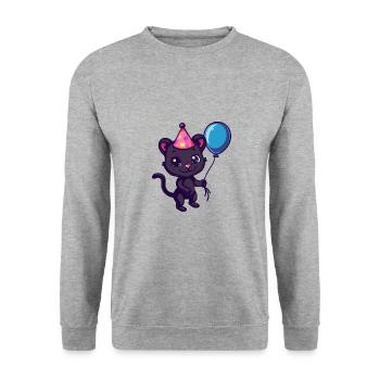 Panther Birthday Comic - Unisex Sweatshirt - salt & pepper - Front - Alina (178cm) & Michal (187cm)