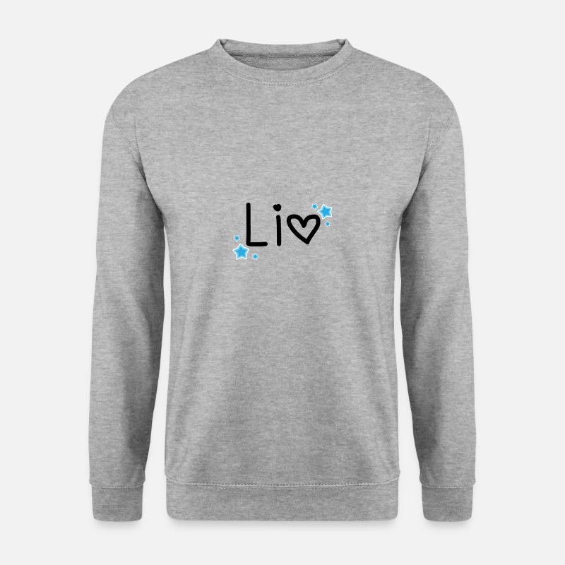 Name - Lio - Unisex Pullover - Weißgrau meliert