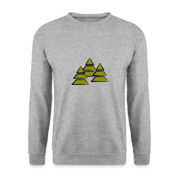 wald - Unisex Pullover - Weißgrau meliert - Vorne - Alina (178cm) & Michal (187cm)