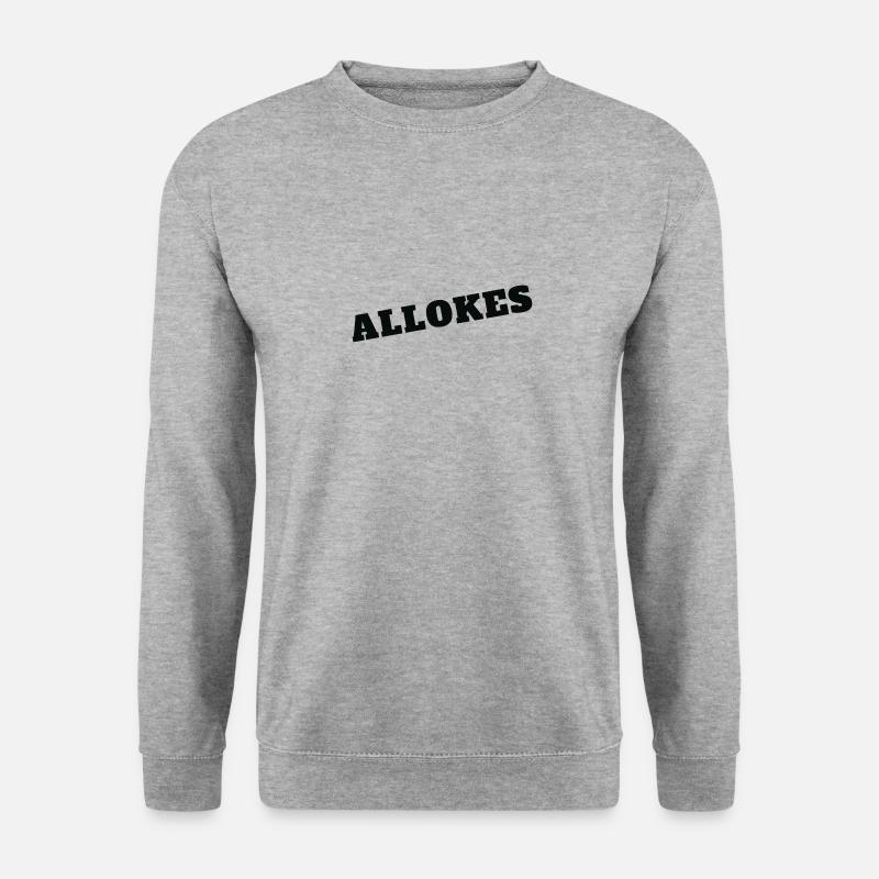 ALLOKES - Unisex Pullover - Weißgrau meliert