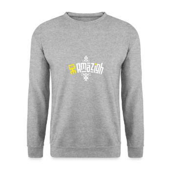 Amazigh - Sweat-shirt Unisexe - gris chiné - Devant - Alina (178cm) & Michal (187cm)