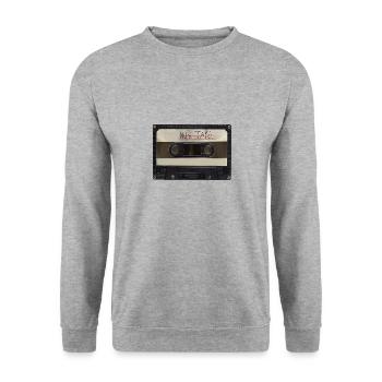 Cassette de mixtape - Sweat-shirt Unisexe - gris chiné - Devant - Alina (178cm) & Michal (187cm)