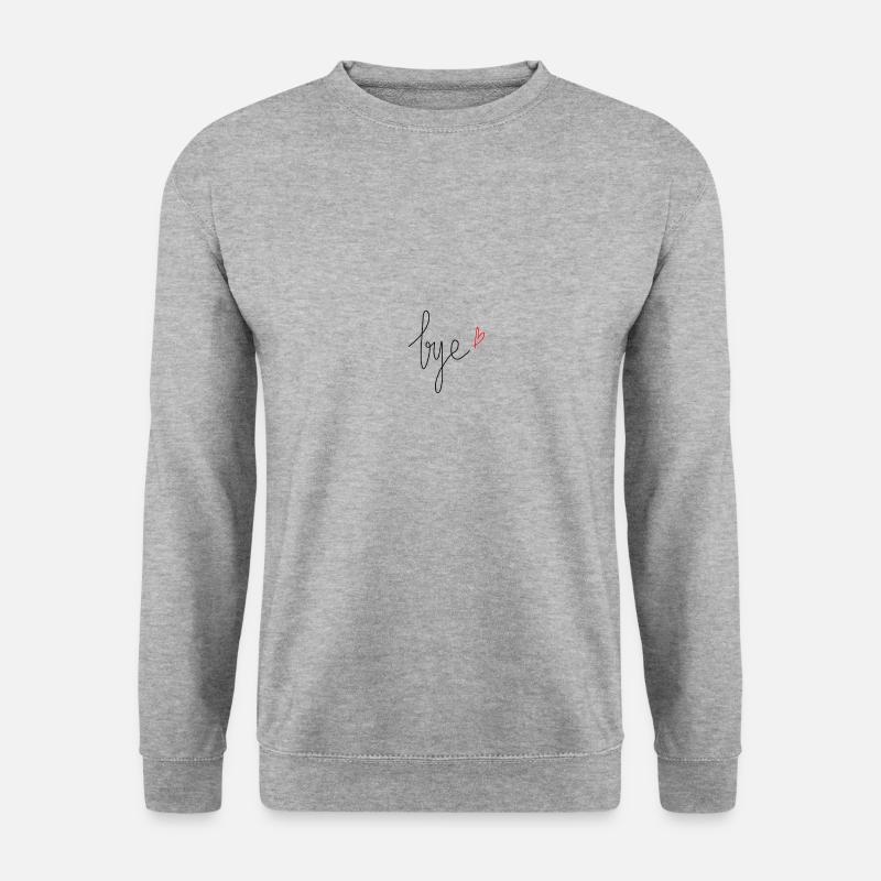 Tschüss ♥ - Unisex Pullover - Weißgrau meliert