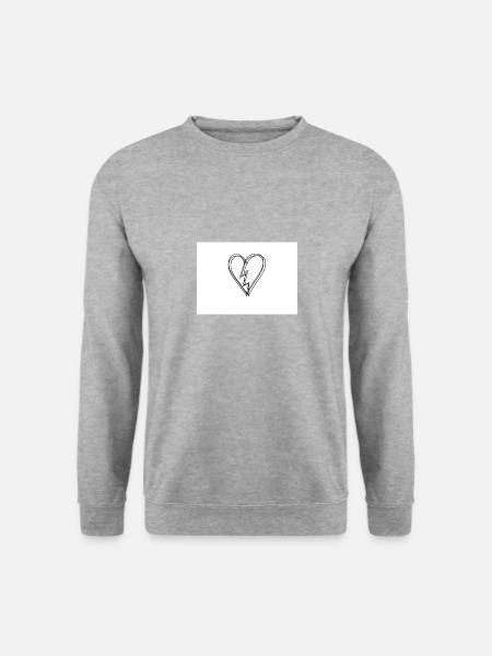 Heartbroken - Unisex Pullover - Weißgrau meliert