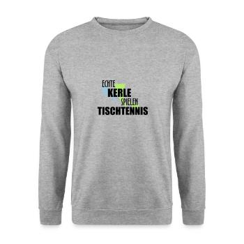 ECHTE KERLE - Unisex Pullover - Weißgrau meliert - Vorne - Alina (178cm) & Michal (187cm)