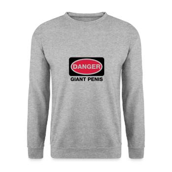 danger_giant_penis - Unisex Sweatshirt - salt & pepper - Front - Alina (178cm) & Michal (187cm)