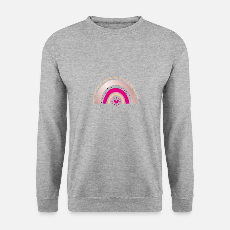 Regenbogen - Unisex Pullover - Weißgrau meliert