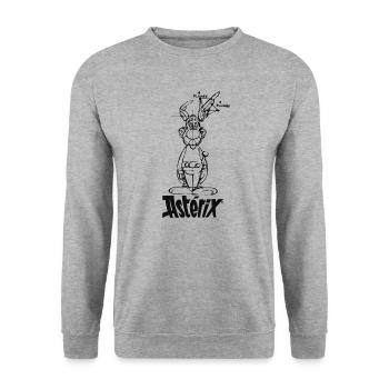 Asterix & Obelix - Asterix maquette - Sweat-shirt Unisexe - gris chiné - Devant - Alina (178cm) & Michal (187cm)