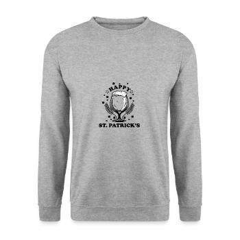 Joyeux Saint Patricks Day Irlande couleurs vertes - Sweat-shirt Unisexe - gris chiné - Devant - Alina (178cm) & Michal (187cm)
