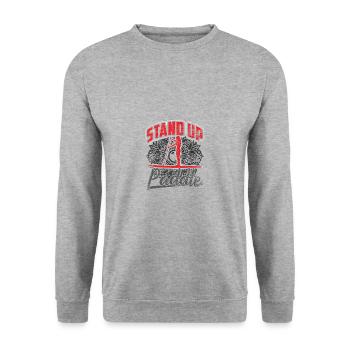 Stand Up Paddle SUP - Unisex Sweatshirt - salt & pepper - Front - Alina (178cm) & Michal (187cm)
