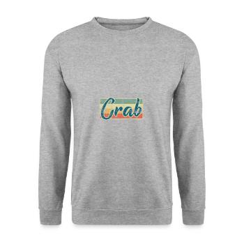 Krabbe - Unisex Pullover - Weißgrau meliert - Vorne - Alina (178cm) & Michal (187cm)