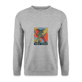 table tennis - Unisex Sweatshirt - salt & pepper - Front - Alina (178cm) & Michal (187cm)