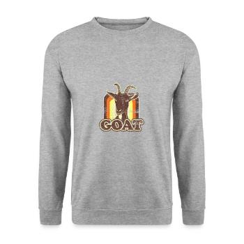 Chèvre Rétro agriculture animal paysanne ferme - Sweat-shirt Unisexe - gris chiné - Devant - Alina (178cm) & Michal (187cm)