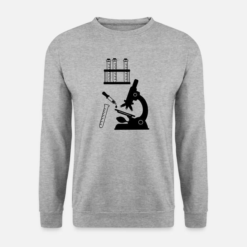 Microscope Laboratory Research - Unisex Sweatshirt - salt & pepper