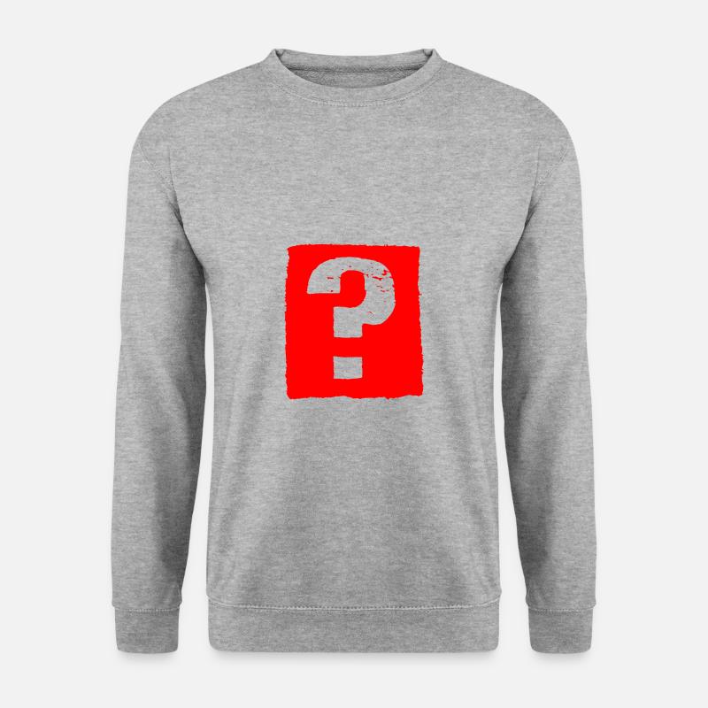 Fragezeichen! - Unisex Pullover - Weißgrau meliert