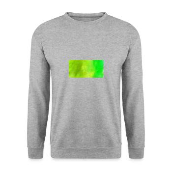 oeuvre abstraite peint en vert en vert - Sweat-shirt Unisexe - gris chiné - Devant - Alina (178cm) & Michal (187cm)