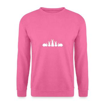 5 white rabbits - Unisex Sweatshirt - pink - Front