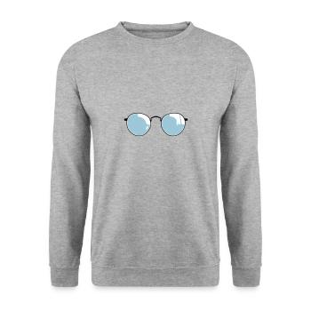 round sunglasses 1112 - Unisex Sweatshirt - salt & pepper - Front - Alina (178cm) & Michal (187cm)