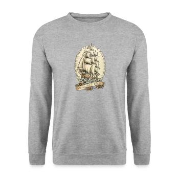HOMEWARD BOUND TATTOO - Unisex Sweatshirt - salt & pepper - Front - Alina (178cm) & Michal (187cm)