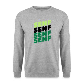 Senf essen lecker gewürz paste - Unisex Pullover - Weißgrau meliert - Vorne - Alina (178cm) & Michal (187cm)