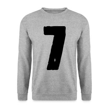 Maillot numéro 7 - Sweat-shirt Unisexe - gris chiné - Devant - Alina (178cm) & Michal (187cm)