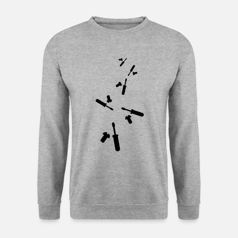 Schraubenzieher Symbol - Unisex Pullover - Weißgrau meliert
