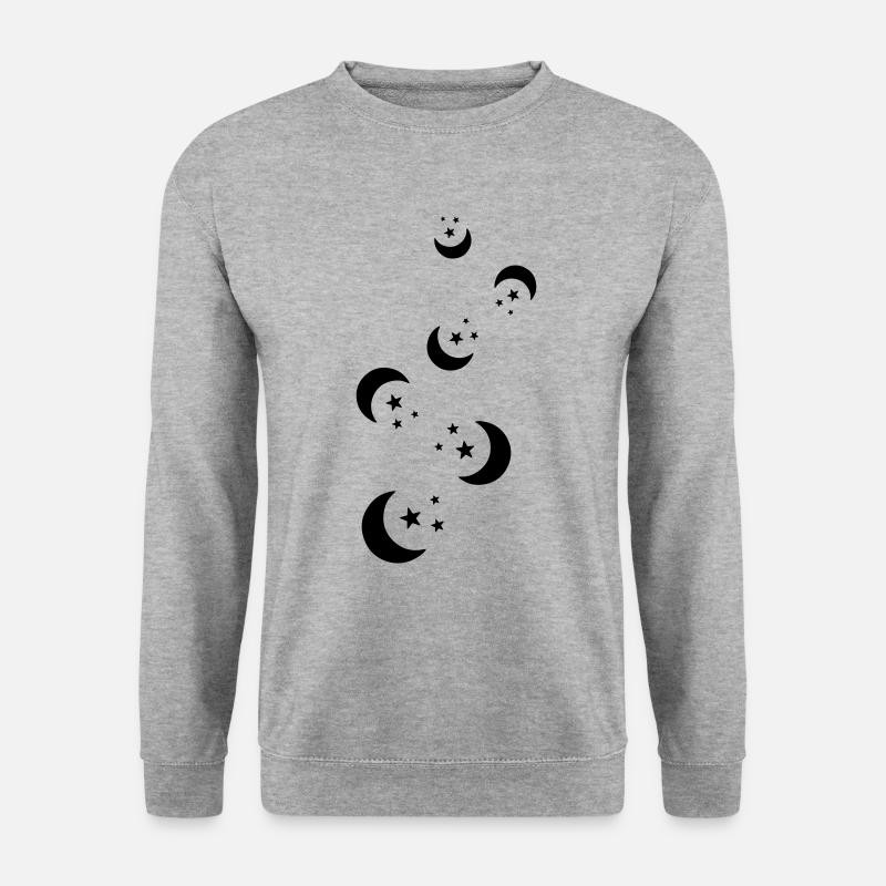 Mond Icon symbol - Unisex Pullover - Weißgrau meliert