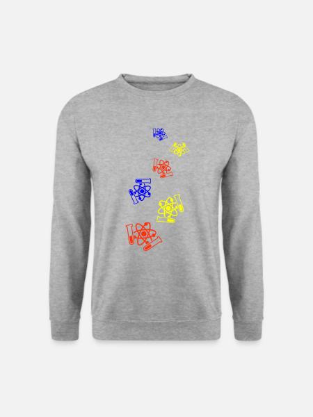 Reagenzglas Symbol - Unisex Pullover - Weißgrau meliert