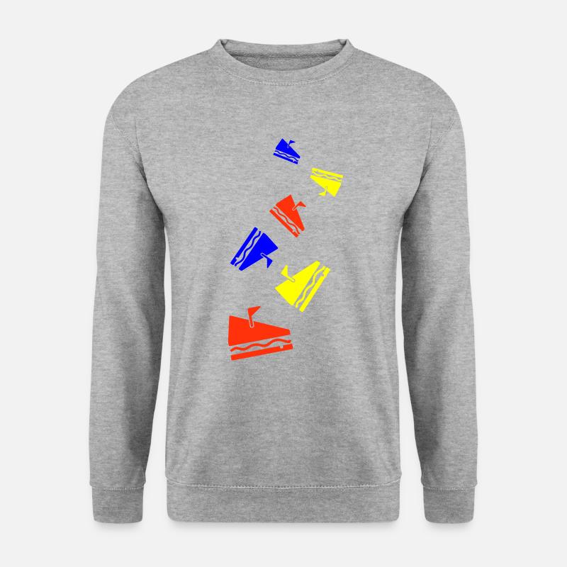 Käse Symbol Cheese - Unisex Pullover - Weißgrau meliert