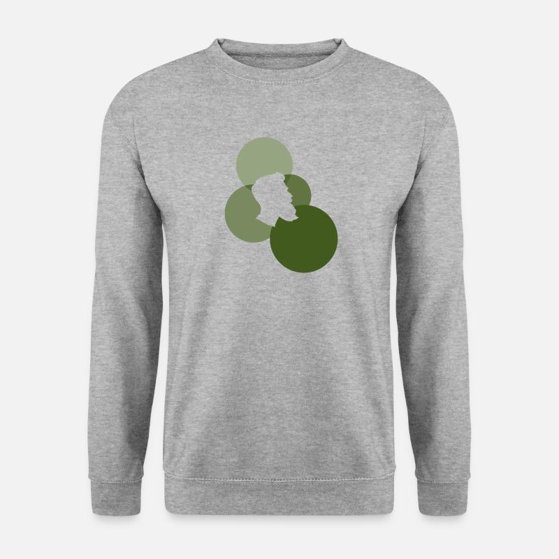 Bart Schnurrbart Sir - Unisex Pullover - Weißgrau meliert