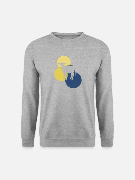 Veganerin Fleisch Animal Rights - Unisex Pullover - Weißgrau meliert