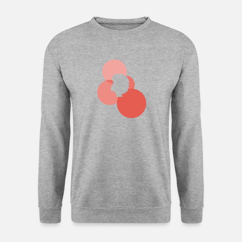 Funky Afro - Unisex Pullover - Weißgrau meliert
