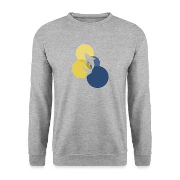Teich Koi Fisch - Unisex Pullover - Weißgrau meliert - Vorne - Alina (178cm) & Michal (187cm)