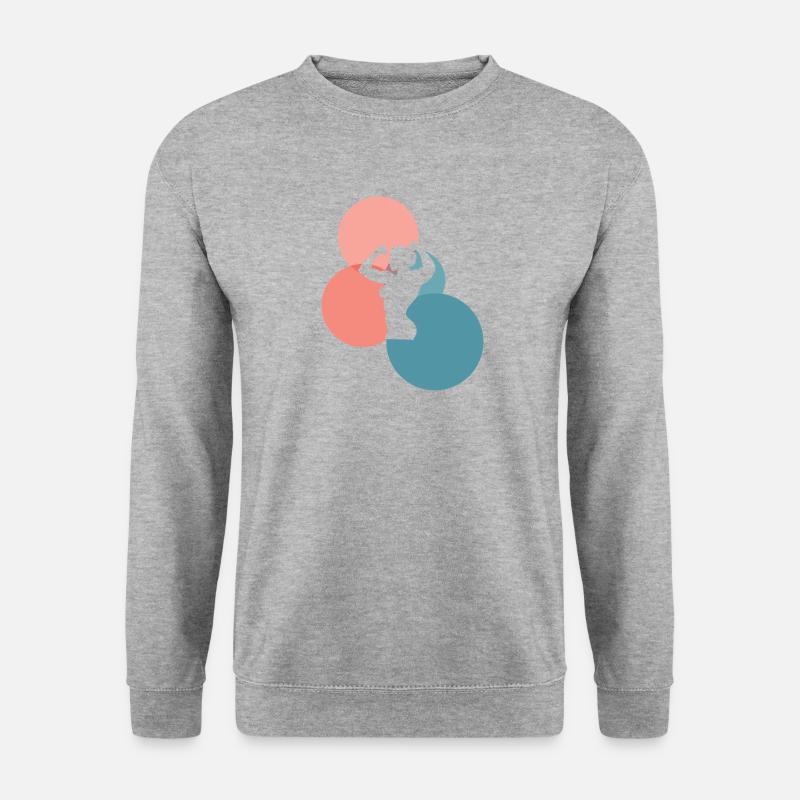 Bodybuilder Muskel - Unisex Pullover - Weißgrau meliert