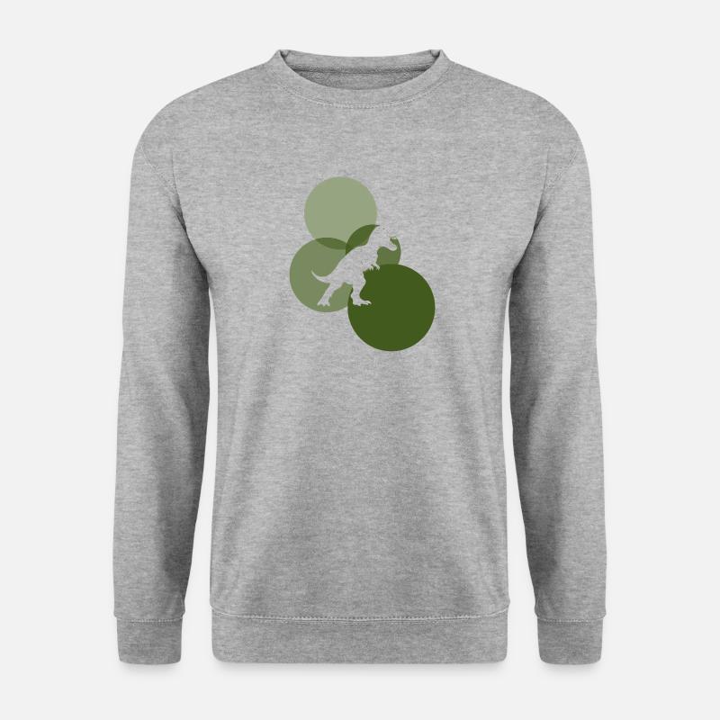 Dinosaurier Fossil Reptil - Unisex Pullover - Weißgrau meliert