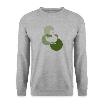 Caneton canard à bec - Sweat-shirt Unisexe - gris chiné - Devant - Alina (178cm) & Michal (187cm)