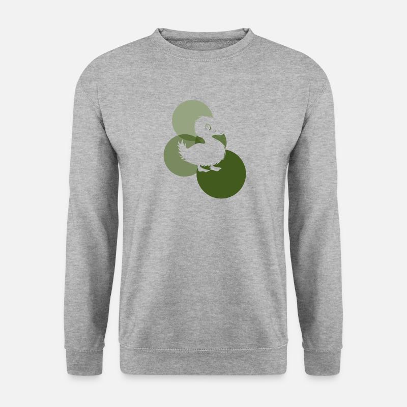 Schnabel Ente Entchen - Unisex Pullover - Weißgrau meliert
