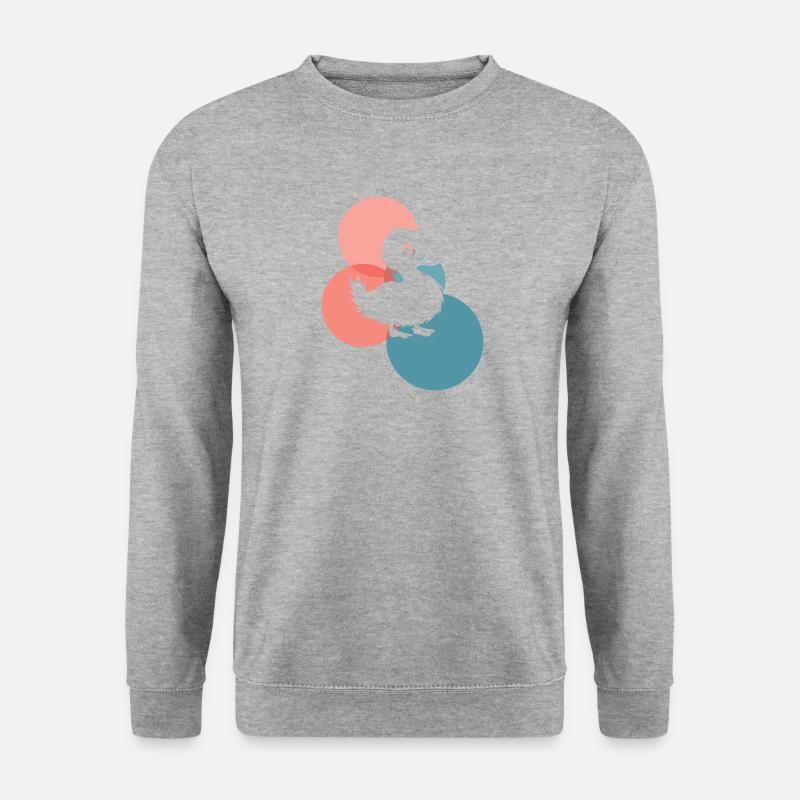 Enten Watscheln Entchen - Unisex Pullover - Weißgrau meliert