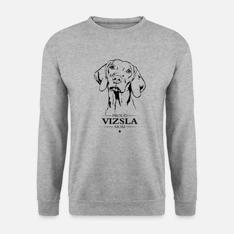 Vizsla Mom Hunde Hund Magyar Vizsla Wilsigns - Unisex Pullover - Weißgrau meliert